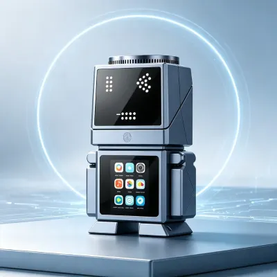 Multifunctional Smart Desktop AI Robot Bluetooth Speaker Touch Screen LED Display Creative Home Decor Gifts for Kids Adults Use