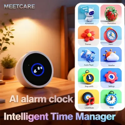 New Intelligent AI Electronic Fun Intelligent Touch Screen with Q & A Dialogue Accompanying Toys Alarm Clock Multilingual Gift