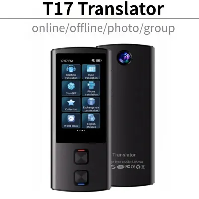 Portable T17 Instant Voice Translation Recording 138 Language Real Time Smart Offline Translation Machine AI Learning Conversion