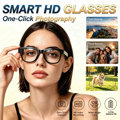 2026 AI Smart Glasses 4K Wide-Angle Photography Intelligent Voice Recording Conference Travel Fashion Casual Smartglasssesses Women