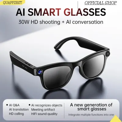AI Smart Glasses 30W HD Camera Video Recording AI Conversation Real-time Translation Bluetooth Call HIFI Audio Object Recognition