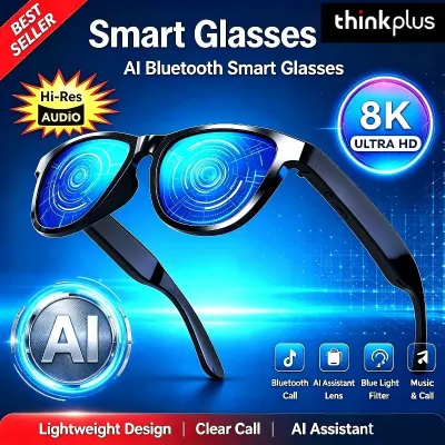 Lenovo Think Plus AI Smart Glasses Touch Voice Translation Bluetooth Conversation Listening to Music AI Sunglasses For Men Women