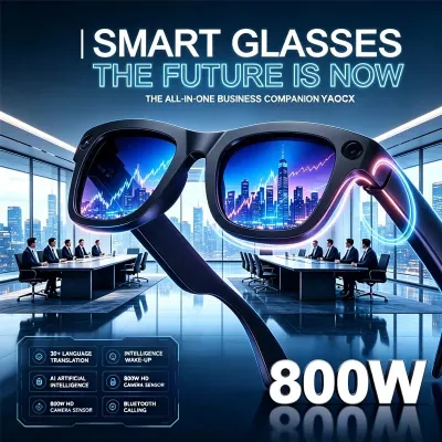 Smart AI Glasses 800W HD Camera Photo Video WIFI Transmission AI Object Recognition Translation Music Wireless Call Smartglasses