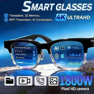 Upgrade 8K HD AI Smart Glasses AI Translation Hands-Free Calling AI Chat Logging Music Playback Smart Sunglasses NEW