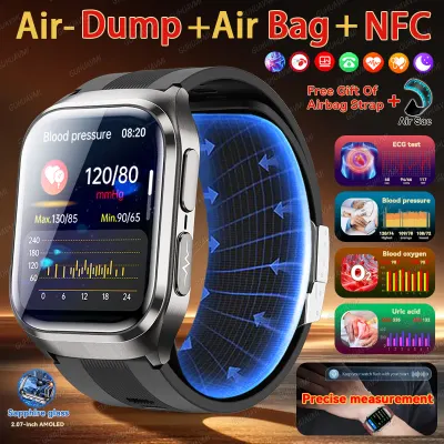 2026 New Upgrade AI Diagnostic Airbag Precise Blood Pressure Health Smart Watch Uric Acid ECG Blood lipids Smartwatch Men Women