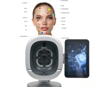 AI Skin Analyzer Machine with WiFi Auto Face Recognition 3D Analysis 10 Skin Problems Detection Face Scanner - 30M Clinical Data