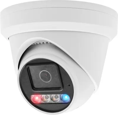 2026 H.265 6MP YCX VCA AI Security Camera Dual-light Red & Blue Alarm Two-way Audio POE IP Camera Lights Siren Speaker SD