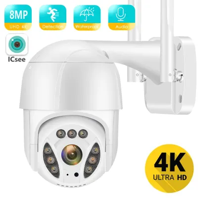 BESDER 4K 8MP 5MP Ultra HD PTZ WiFi IP Camera AI Human Detection 1080P UHD Audio IP Camera Auto Tracking P2P Video Surveillance