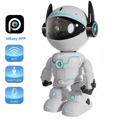 Hi Easy APP Robot Camera Wifi 5MP Indoor Home Security Camera Night Vision Two Way Audio Auto Tracking Indoor Baby Monitor