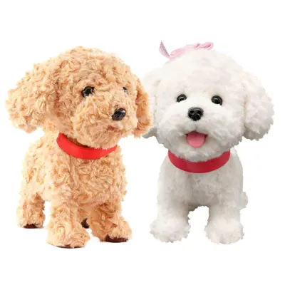 26cm Robot Dog Realistic Plush Soft Smart Toy Touch Sensing Ai Robot Dog With Voice Mimic For Kids Boys Girls Birthday Christmas