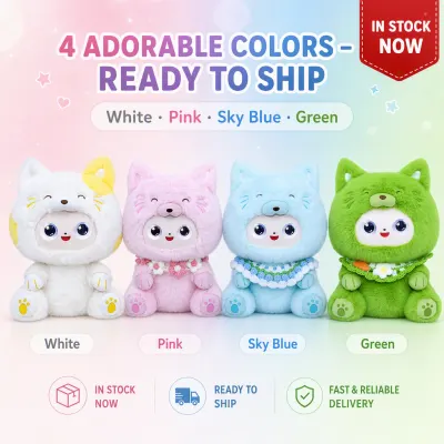 4 Color Cute Cat Outfit AI Emotional Companion Robot Plush Smart Chat Robot Toy Interactive Electronic Pet Birthday Xmas Gift