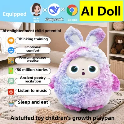 AI Chat Intelligent Toy Interactive Early Education Companion Robot Voice Music Playing Eye Doll Children