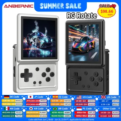 Anbernic RG Rotate Handheld Game Console 3.5" IPS Rotating Screen Android Portable Games Player Supports WIFI AI Streaming Gift