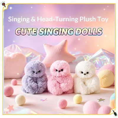 Mirumi Ai Powered Plush Owl Doll Interactive Head Rotation Sing & Repeat Voice Soft Furry Bag Pendant Indoor Ornament For Adults