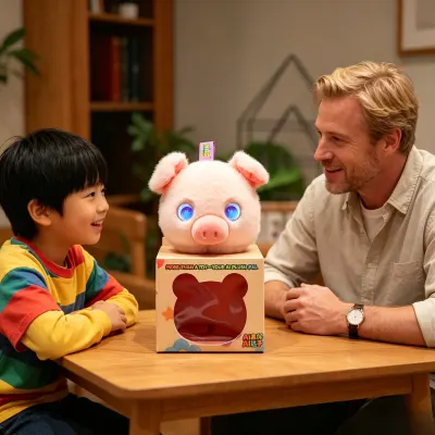 New Arrival Smart AI Pig Robot Pet WiFi Connection Voice Chat Emotional Companion Early Learning Toy Story & Encyclopedia Best