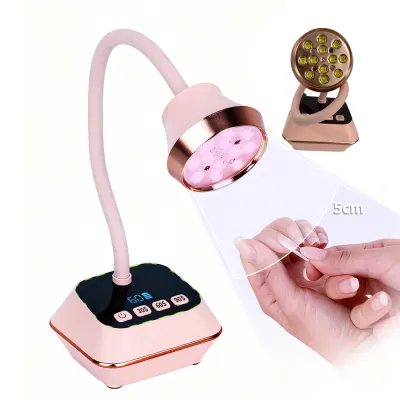 Ai Sensor Nail Lamp 36W 12 Beads LED UV Nail Dryer Wireless Rechargeable Lamp Fast Drying Nail Lamp 360° Bendable Table Lamp