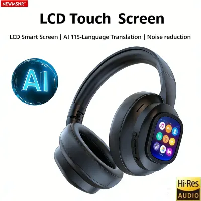 AI LCD Touch Screen Translation HIFI Shock Bass Headsets Wireless Bluetooth Headphones Noise Reduction Gamer Earphones in HD Mic