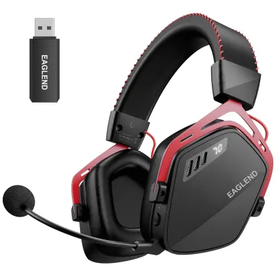 Esports Gaming Headset for PS5 PS4 XBOX PC Mac 2.4GHz Ultra-Low Latency Ai Noise Cancelling Bluetooth Headphones With Mic G07