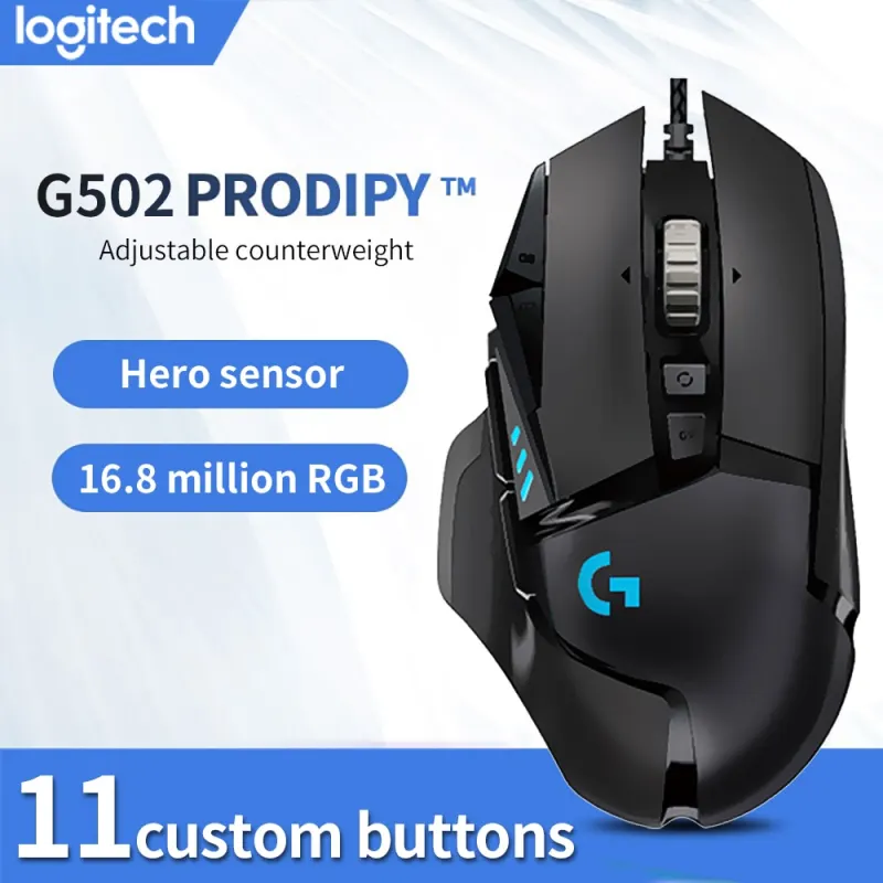 Logitech G502 Hero master gaming computer ergonomic mouse Full line upgrade Hero engine 16000DPI RGB glare