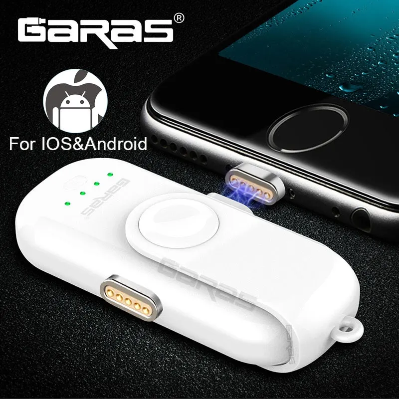 Portable Magnetic Power Bank For iPhone Micro USB Type C Mini Magnet Charger Power Bank