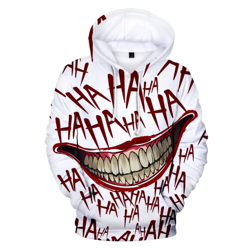 haha joker 3D Print Sweatshirt Hoodies Men and women