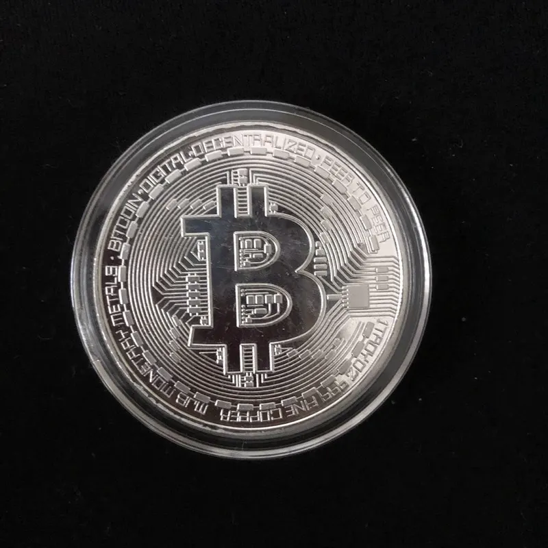 Silver Plated Bitcoin Physical Coin