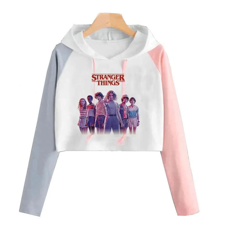 Stranger Things Hoodie Woman Hooded Hoodies Kpop Sweatshirts Kawaii Korean Oversized Harajuku Hip Hop Hoodie Sweatshirt Men