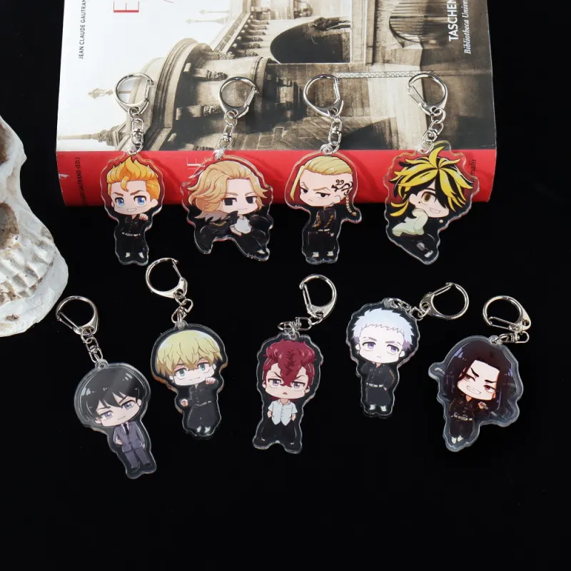 Tokyo Revengers Anime Cosplay Keychain Manjiro Ken Takemichi Hinata Atsushi Chibi Kawaii Bag Pendant Fans Collection Props