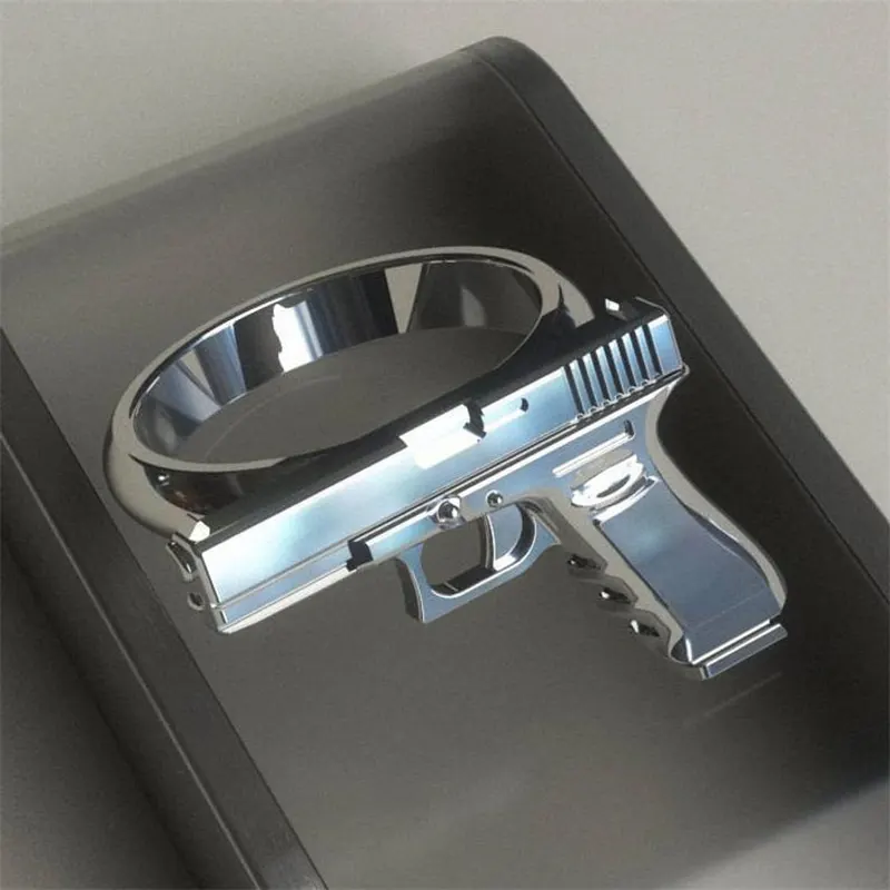 Exquisite Gun Imitation Ring alloy Gun Ring Polishing Motorcycle Cowboy Biker Punk Men Women Cool Ring
