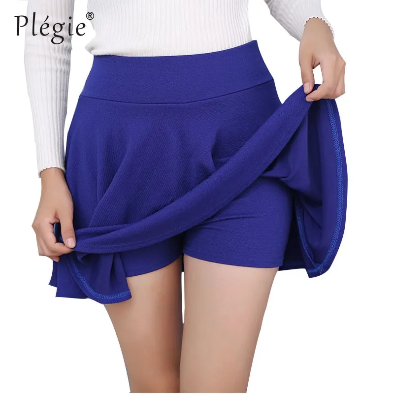 Plegie M 5XL Skirts Womens Plus Size Tutu School Short Skirt Pants Suitable For The Whole Year Mini Saia High Waist Faldas Mujer