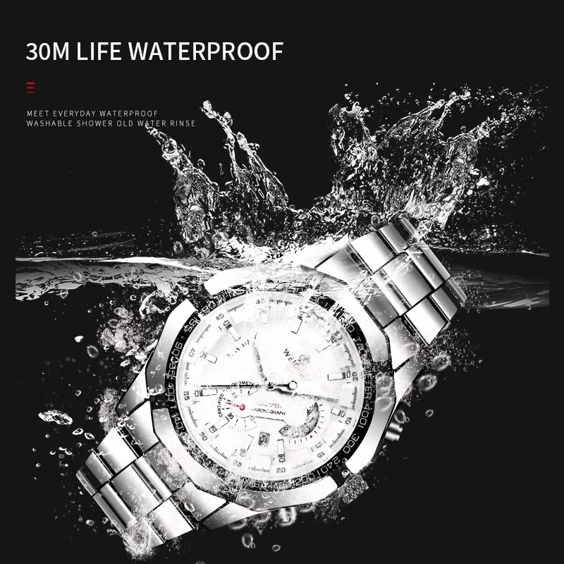 Casual Sport Watches Chronograph Wristwatch Automatic business Movement Imported Mechanical Waterproof Luminous product