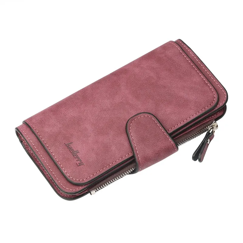 Baellerry Wallet Women Leather Luxury Card Holder Clutch Casual Women Wallets Zipper Pocket Hasp Ladies Wallet Female Purse