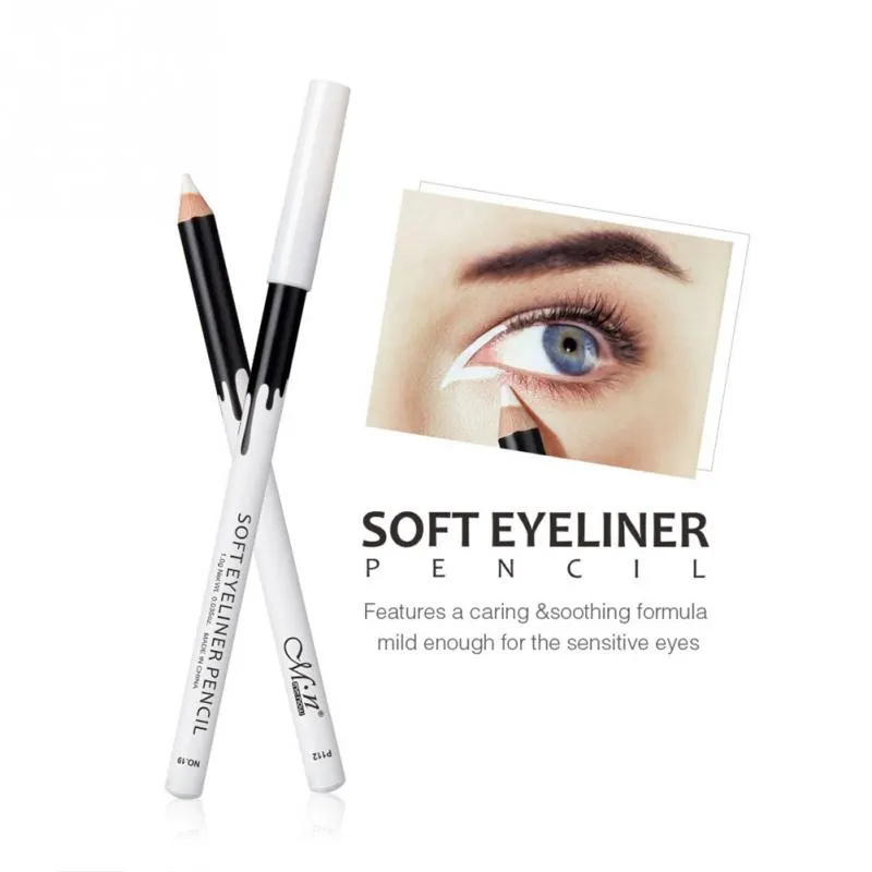 12PCS Lot white Make Up Pen Eyeliner Eye Liner Pencil Eyebrow Eye shadow Cosmetics Eyes Makeup Tools