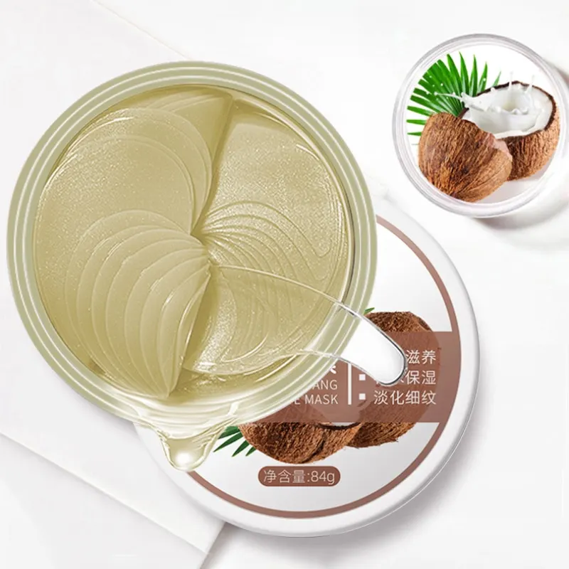 60pcs Coconut Milk Essences Whitening Firming Eye Mask Eye Patch To Remove Dark Circles Fine Lines Staying Up Late Skin Care Set