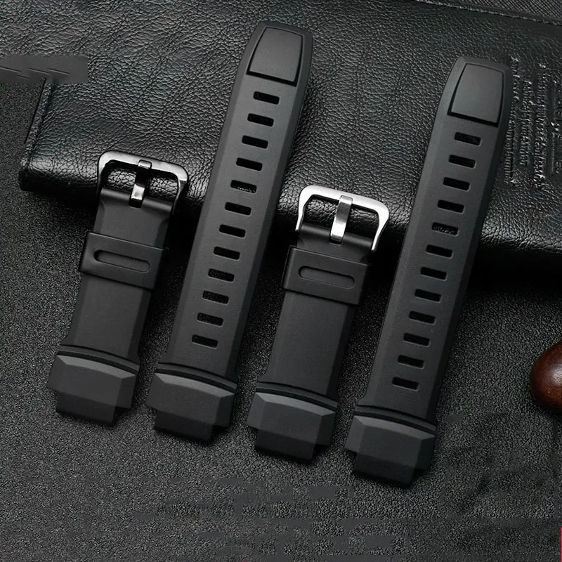 High Quality 18mm Replacement Wristband For Casio PRG 260 550 250 PRG500 PRW 3500 2500 5100 Elastic Waterproof Silicone Strap