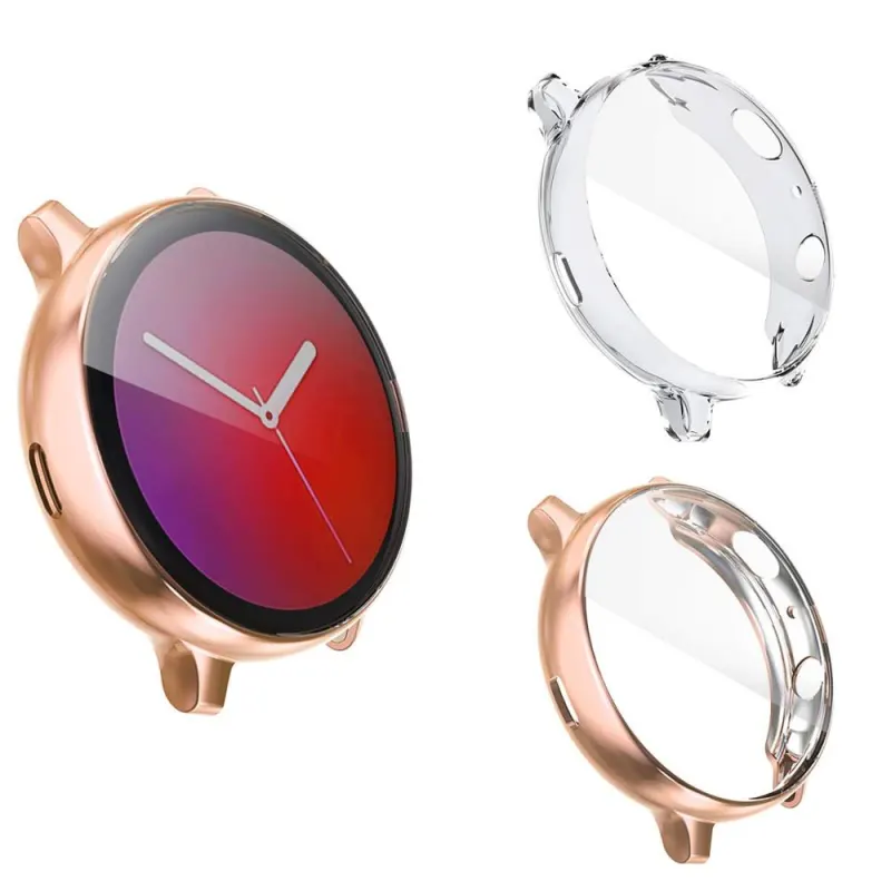 Case For Samsung galaxy watch active 2 active 1 cover bumper Accessories Protector Full coverage silicone Screen Protection