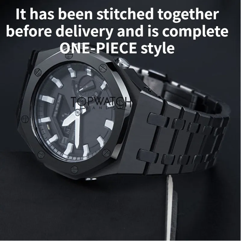 3ND 2ND GA2100 Watch Band Strap Bezel Metal Stainless Steel Second Generation Frame Bracelet Accessory GA2110 Watchband Tools
