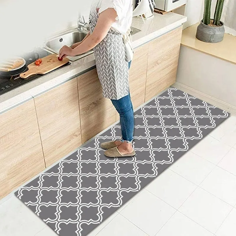Bathroom Entrance Door Mat Washable Non-slip Kitchen Floor Mat Bedroom Living Room Bedside Area Rugs Waterproof Modern Carpet