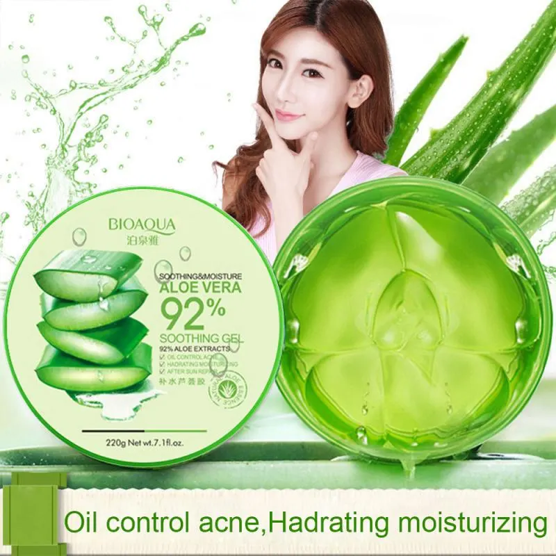 Aloe Vera Gel 92% Natural Face Creams Moisturizer Acne Treatment Gel For Skin Repairing Natural Beauty Products Skin care TSLM1