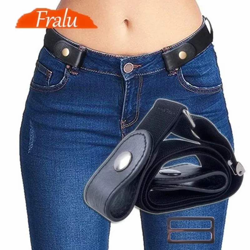Buckle Free Belt For Jean Pants Dresses No Buckle Stretch Elastic Waist Belt For Women Men No Bulge No Hassle Waist Belt