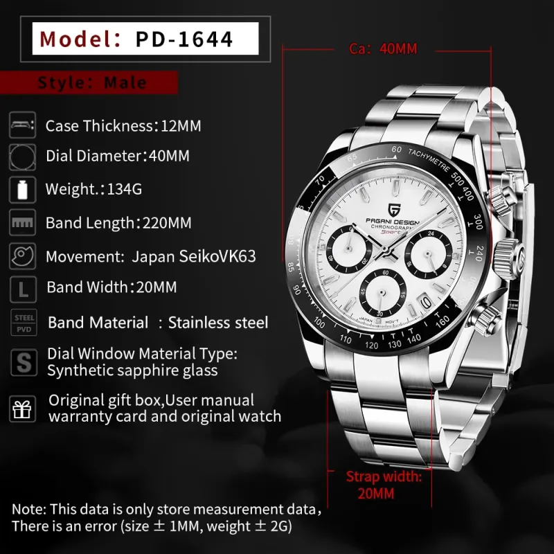 PAGANI DESIGN Top Brand Men Sports Quartz Watch Luxury Men Waterproof WristWatch New Fashion Casual Men Watch relogio masculino