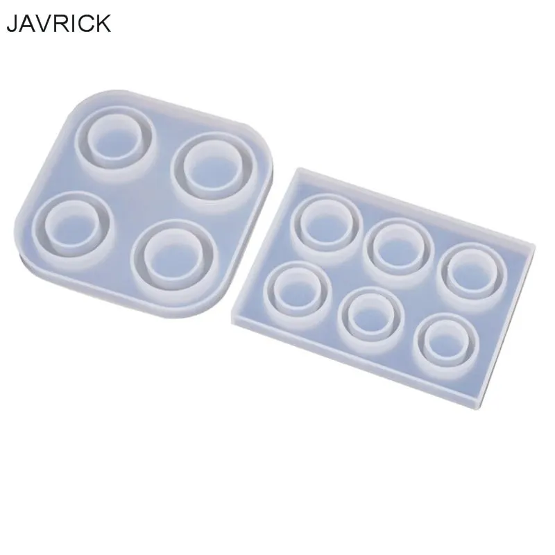 4 6 Grid DIY Handmade Rings Shape Silicone Epoxy Mold UV Resin Moulds Pendant Tools Jewelry Making