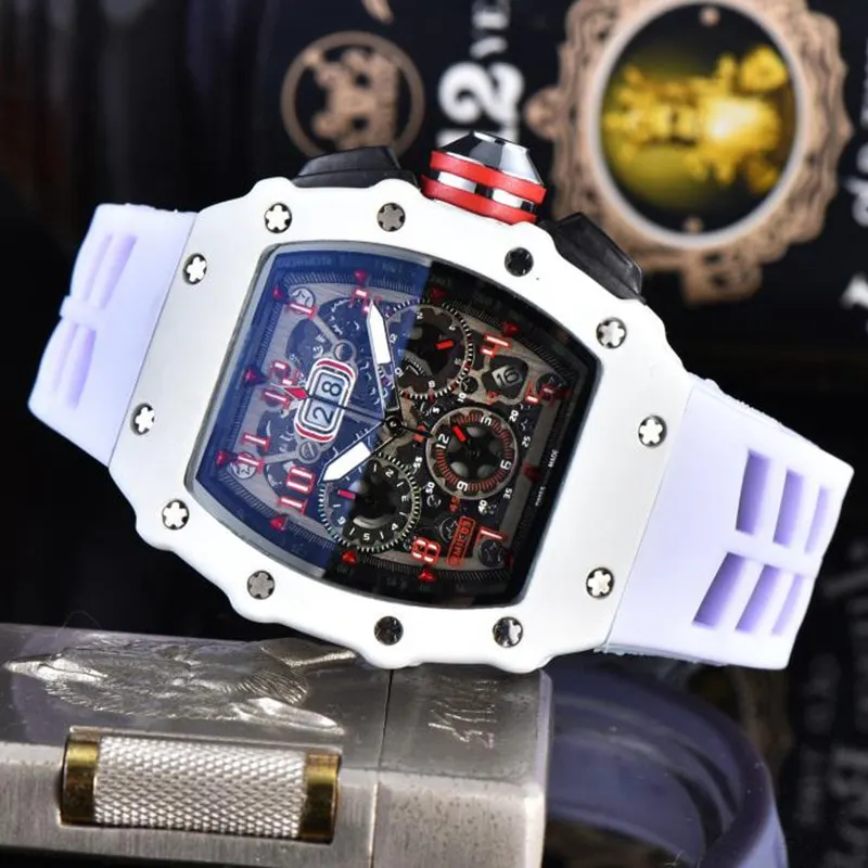 Personality Sports Watch Men 6 Pin Full Featured Quartz NEW Man Watches Designer 1963 Watches Tough Guy Pilot Watches Man Clock