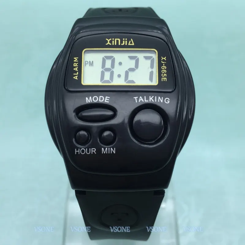 French Talking Wrist Watch Multifunctional Electronic Sports Watches with Alarm 665TF