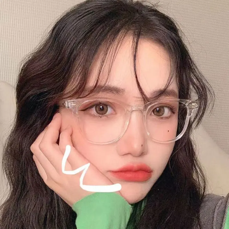Women Transparent Computer Glasses Frame Men Anti Blue Light Round Clear Eyewear Blocking Glasses Optical Spectacle Eyeglass