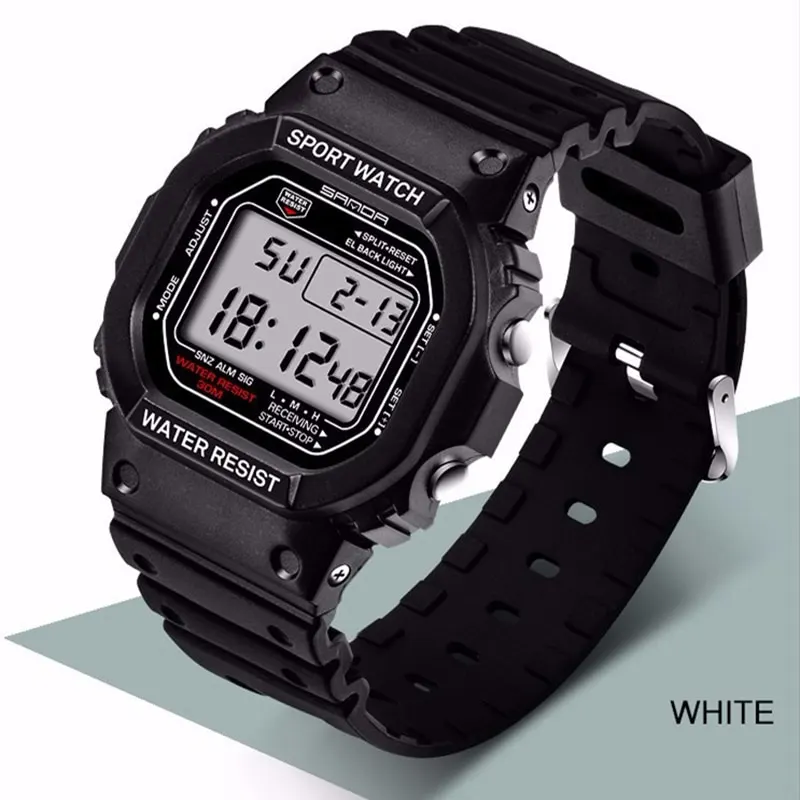 SANDA 329 Digital Watch Men Waterproof Diving LED Men's Watch Sport Men's Watches Top Brand Military relogio masculino Saat