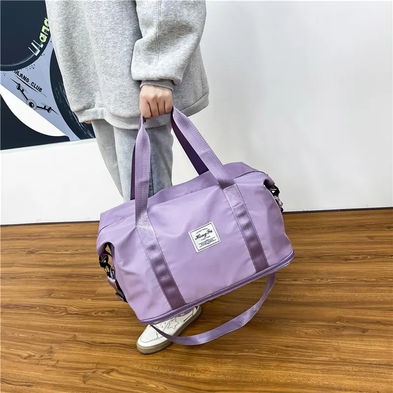 Waterproof Sports Fitness Bag Adjustable Gym Yoga Bag Big Travel Duffle Handbag for Women 2021 Weekend Traveling bag Bolsa Sac