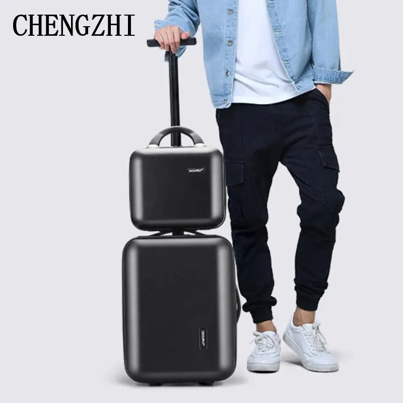 16 inch business small travel suitcase set carry on trolley bag hand luggage bag on wheels