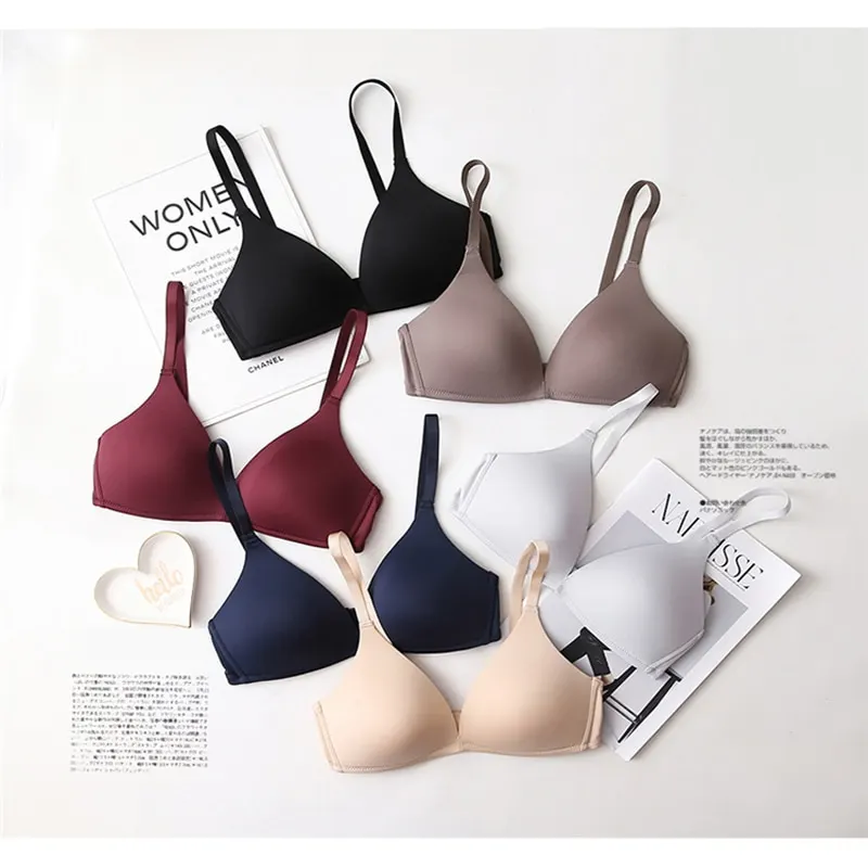 Seamless Bras for Women Push Up Bras No Wire Brassiere A B Cup Underwear Sexy Bra Three Quarters 3 4 Cup Lingerie