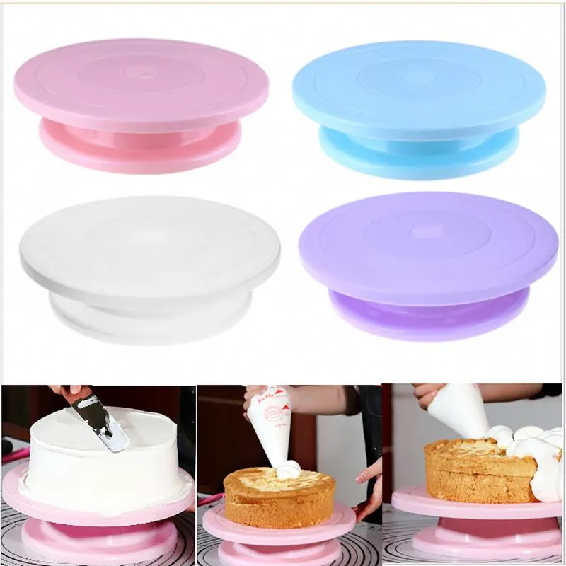 Cake Turntable Rotating Anti-Skid Round Cake Stand Cake Decorating Tools Cake Rotary Table Kitchen DIY Pan Baking Tools
